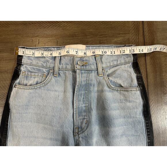 Revice Denim Color-block Two Tone Blue / Black Denim Jeans Women's Size 27 - Picture 9 of 11